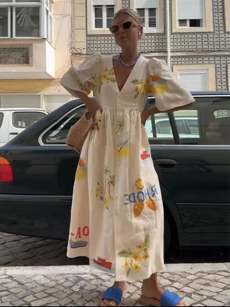 Tilly Mediterranean Dress - Image 3