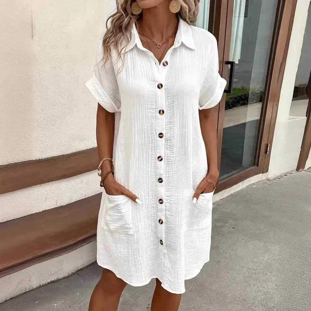 Dakota Oversized Textured Polo Dress - Image 3
