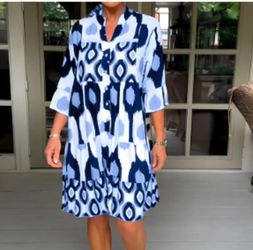 Rebecca Abstract Print Dress - Image 4