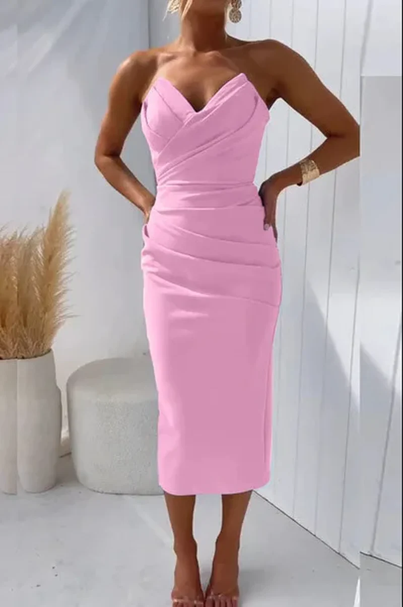 Cathy Tasteful Strapless Dress - Image 6