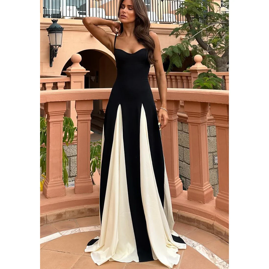 NAREE Two-Tone Maxi Dress