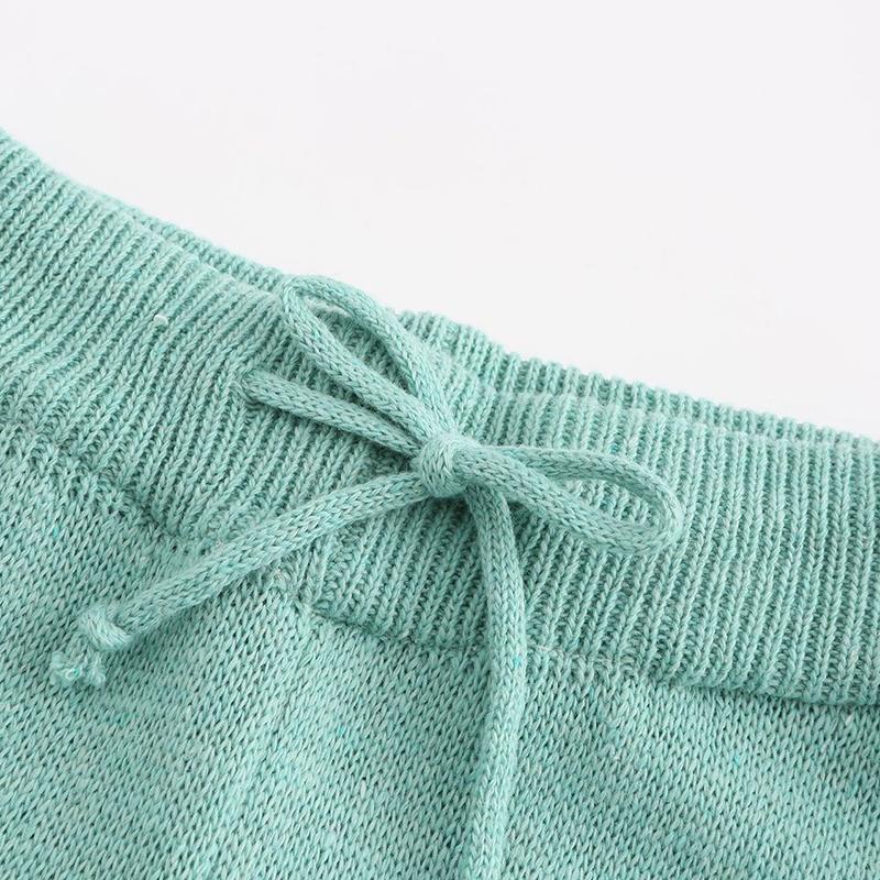 Solid Casual Knitted Suit Sets - Image 12