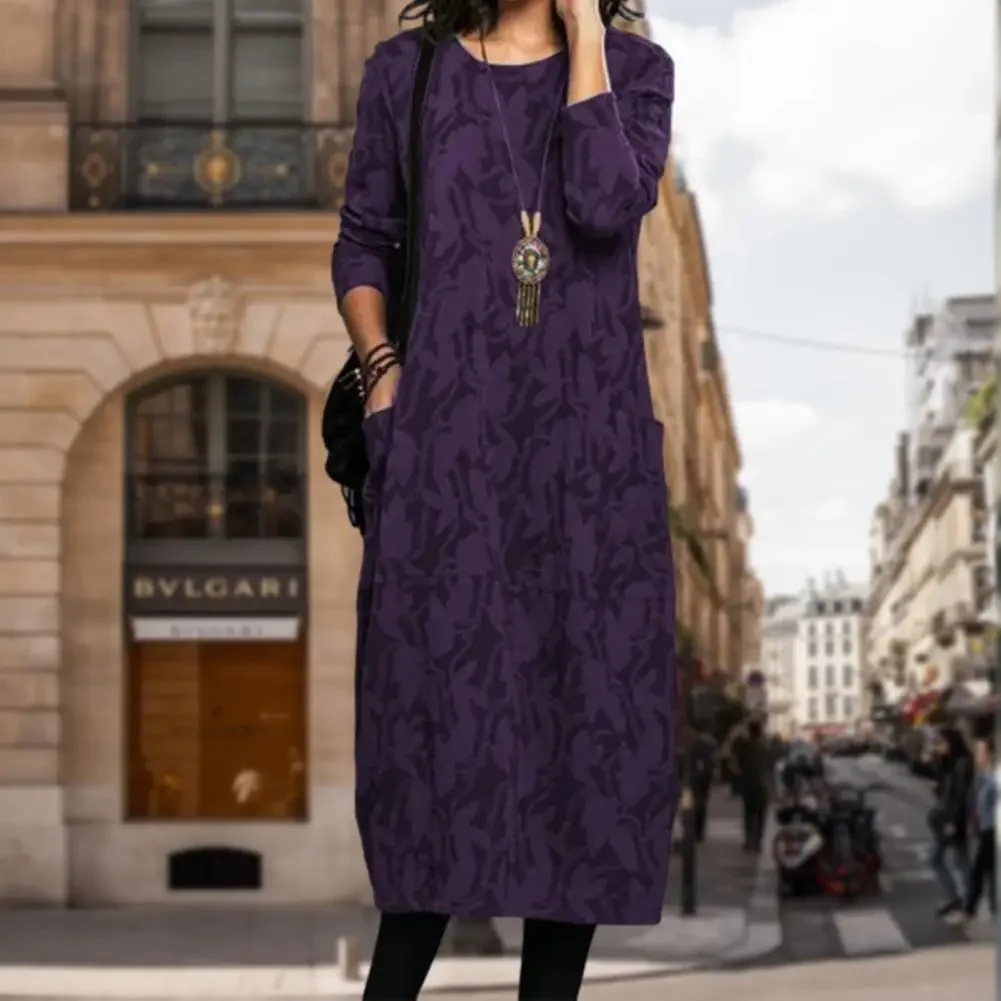 Diana Elegant Printer Winter Dress - Image 4