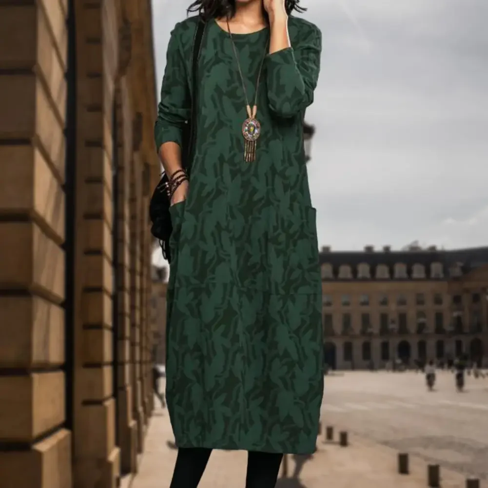 Diana Elegant Printer Winter Dress - Image 6