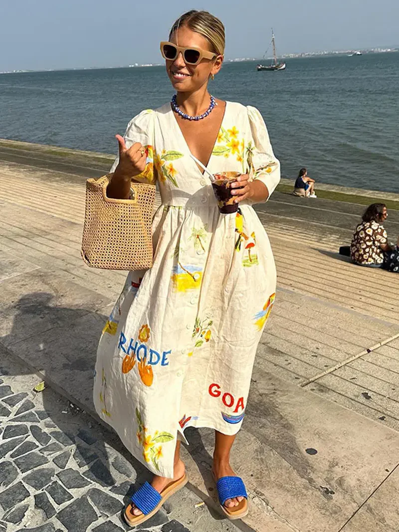 Tilly Mediterranean Dress - Image 4