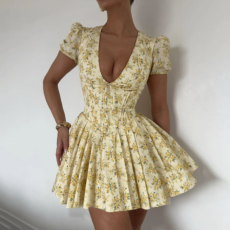 ELIRA Summer V Neck Short Dresse - Image 6