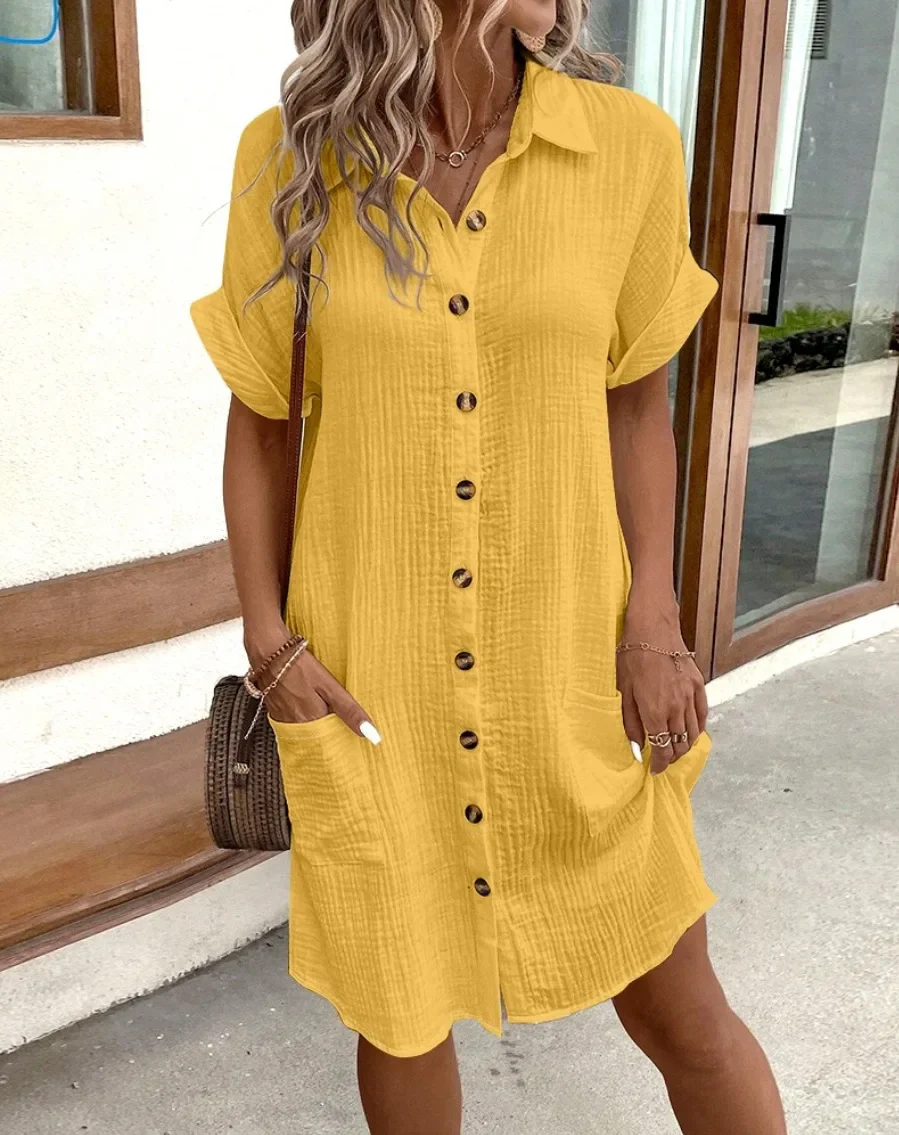 Dakota Oversized Textured Polo Dress - Image 10