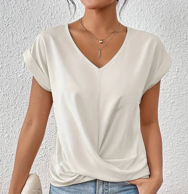 Luna Perfect V-neck Top - Image 9