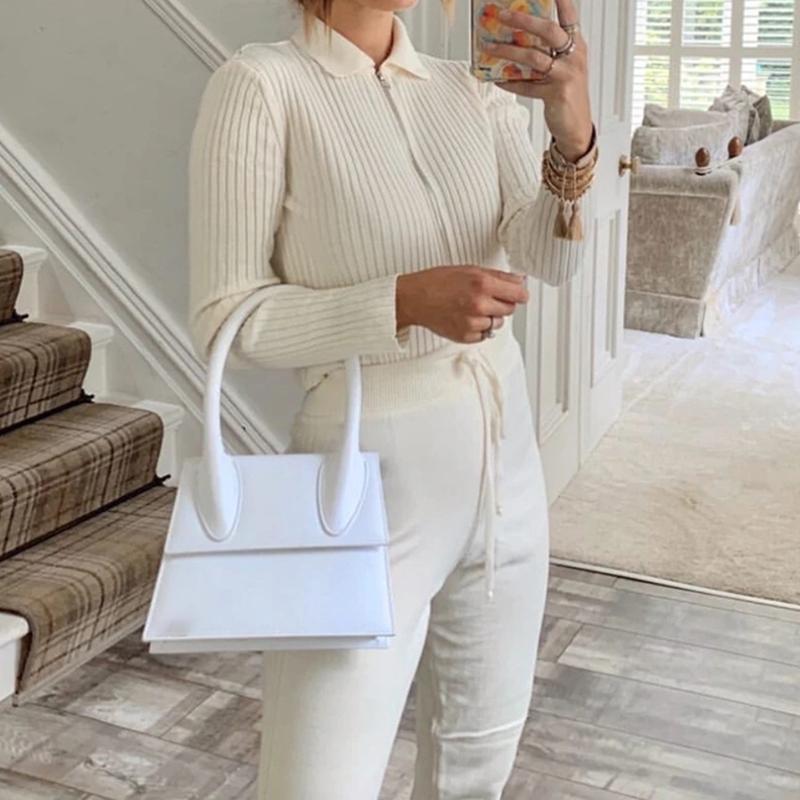 Solid Casual Knitted Suit Sets - Image 5