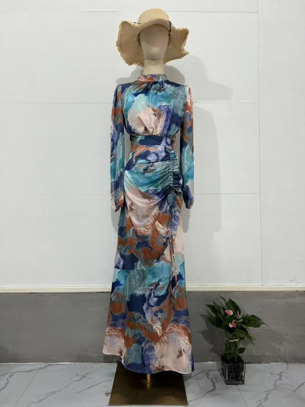 Divine Pleated Elegant Dress - Image 4