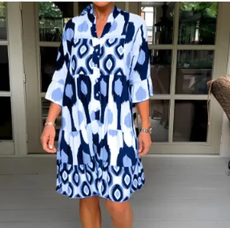 Rebecca Abstract Print Dress - Image 7