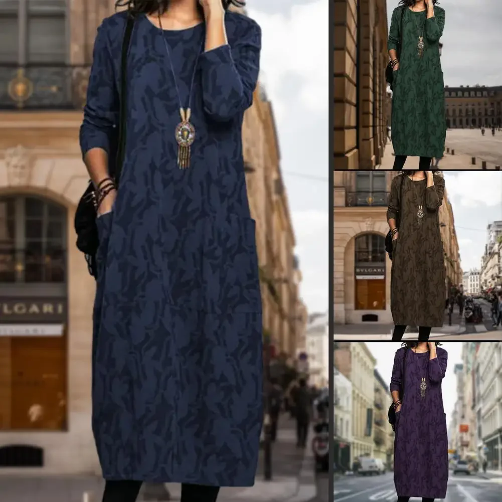 Diana Elegant Printer Winter Dress - Image 7