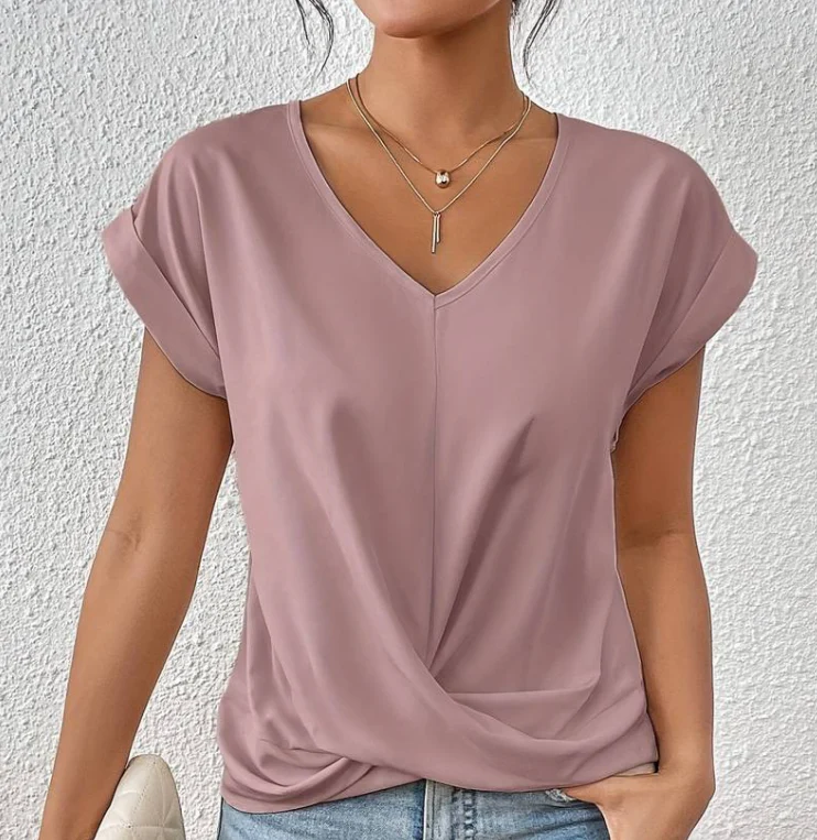 Luna Perfect V-neck Top - Image 10