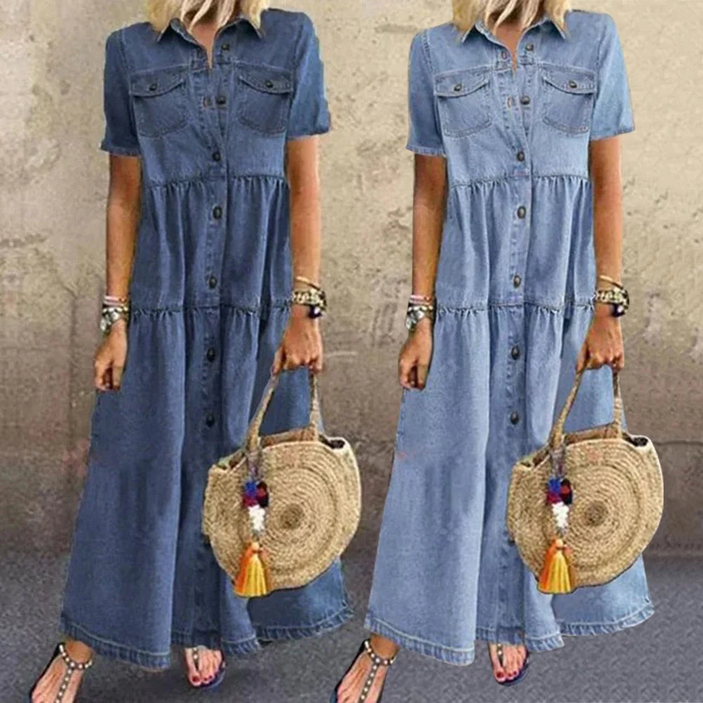 Suzannah Slimming Denim Dress - Image 3