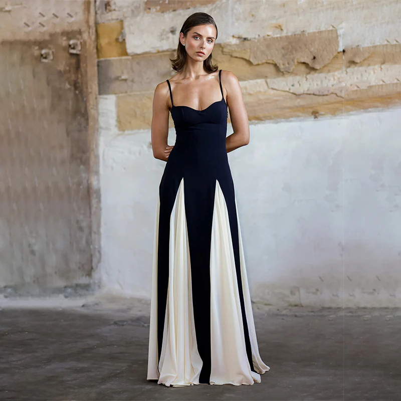 NAREE Two-Tone Maxi Dress - Image 8