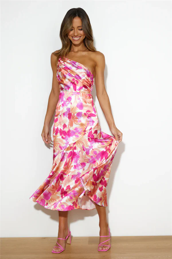 Elegant Floral Summer Midi Dress - Image 2