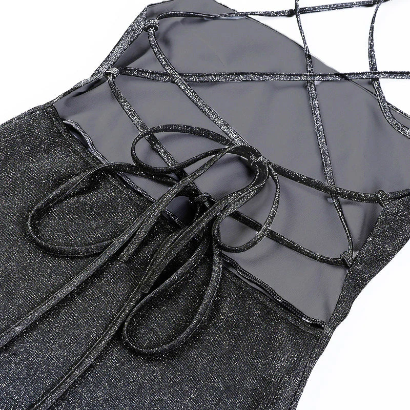 ISABELA Silk Diamond Party Dress - Image 8