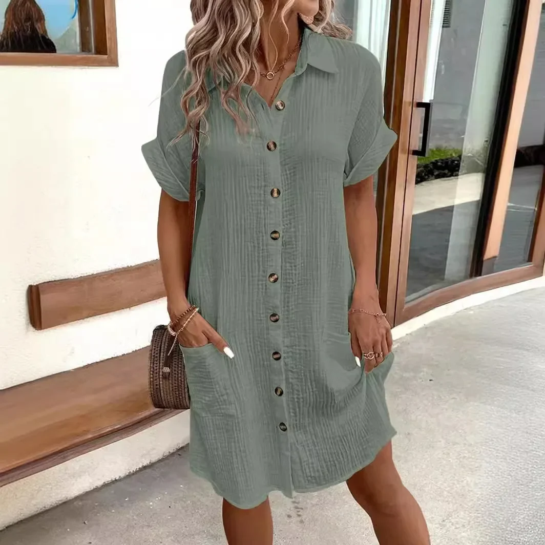Dakota Oversized Textured Polo Dress - Image 4