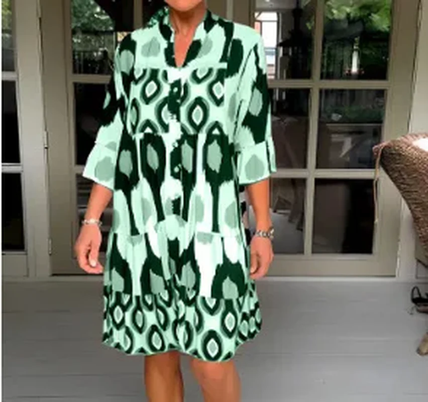 Rebecca Abstract Print Dress - Image 6